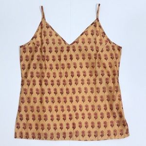 Fabindia Women’s Sz L Printed SilkCotton Cami NWOT